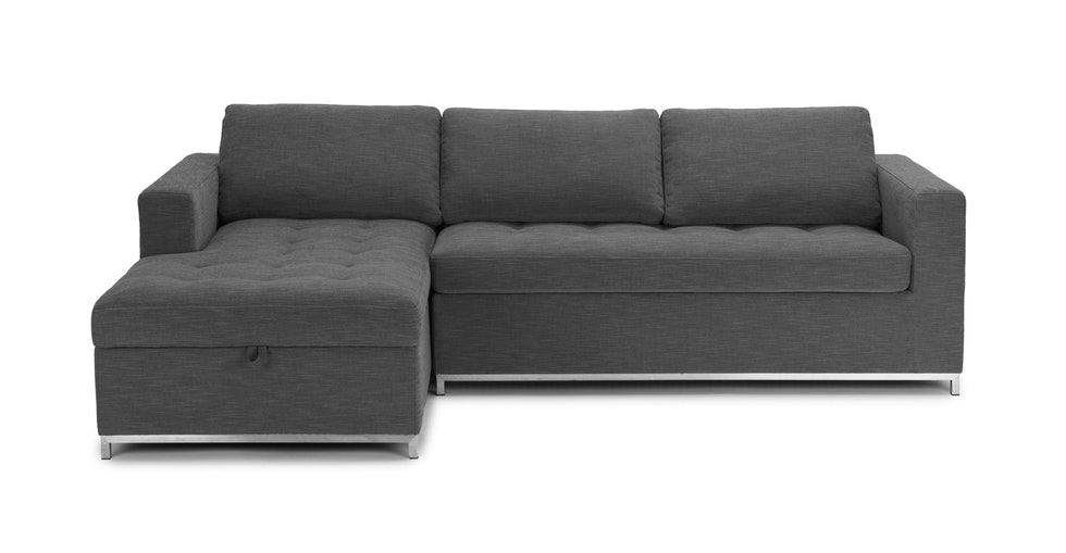 Soma Twilight Gray Left Sofa Bed - Image 0