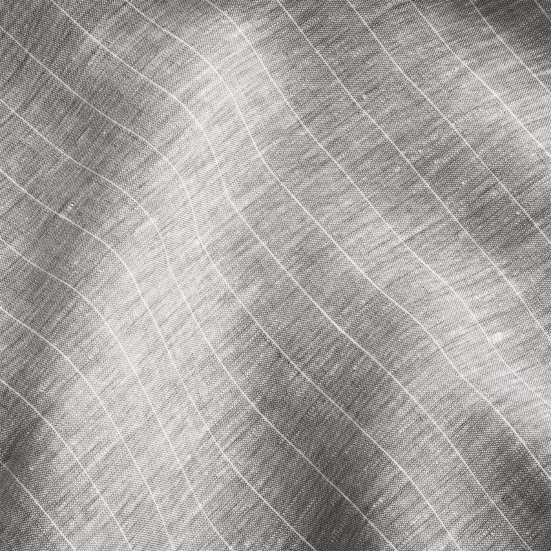 Pure Linen Pinstripe Grey King Duvet Cover - Image 2