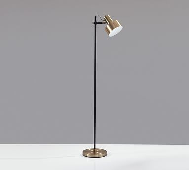 Stanton Floor Lamp, Brass and Black - Image 0