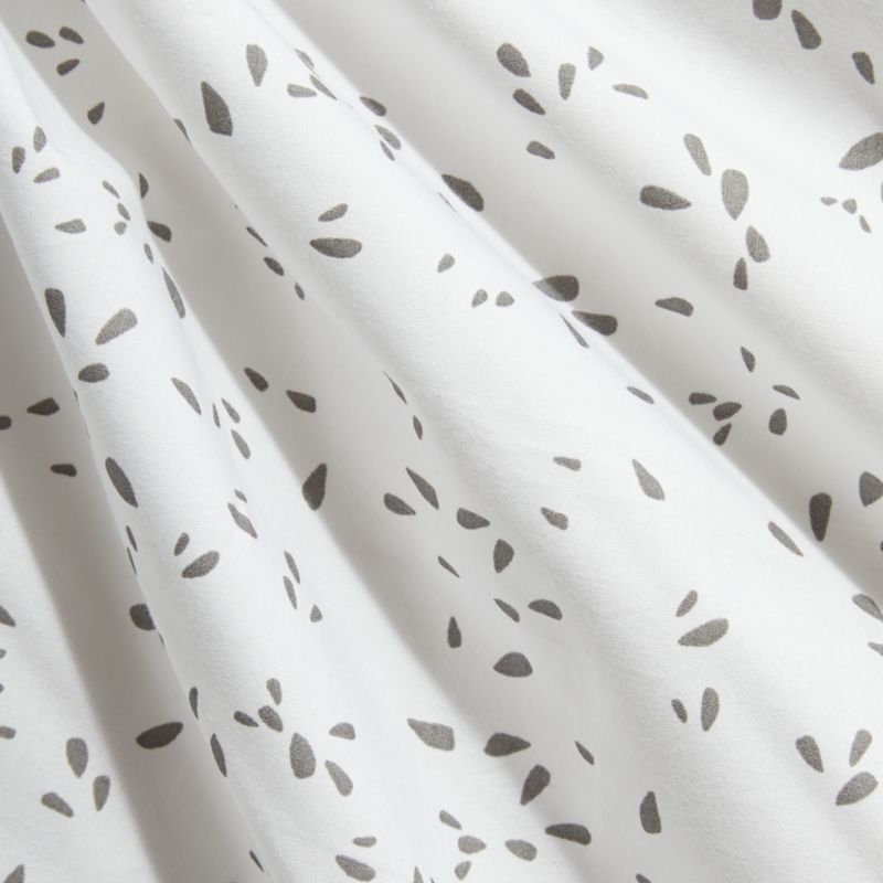 Valeta Grey Organic Printed King Pillowcases, Set of 2 - Image 4