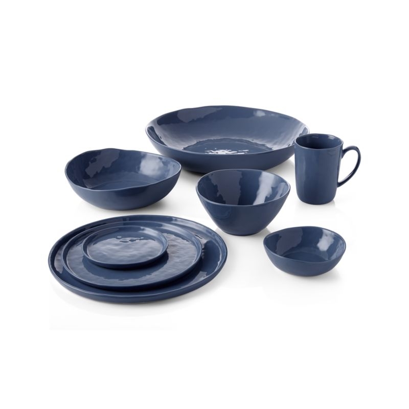 Mercer Denim Blue Round Porcelain Dinner Plate - Image 2