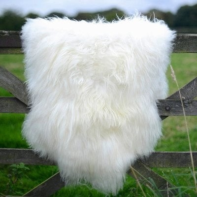 Beaucet Giant Size Genuine Sheepskin Soft Wool White Area Rug - Image 0