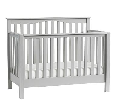 Kendall 4-in-1 Convertible Crib &amp; Lullaby Mattress Set, Gray, Flat Rate - Image 0