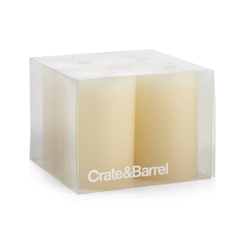 Ivory Pillar Candles 2"x3", Set of 4 - Image 2