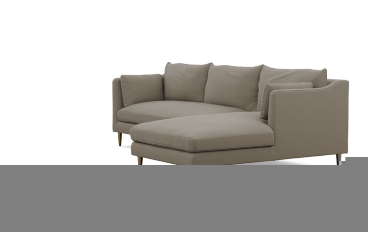 Charly Sleeper Sectionals with Sleepers with Evening Fabric and Oiled Walnut legs - Image 0