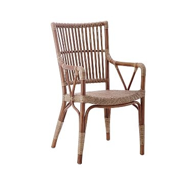 Piano Rattan Dining Chair, Antique - Image 0