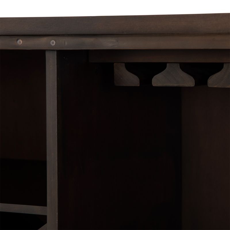 Monroe Dark Wood Bar Cabinet - Image 3