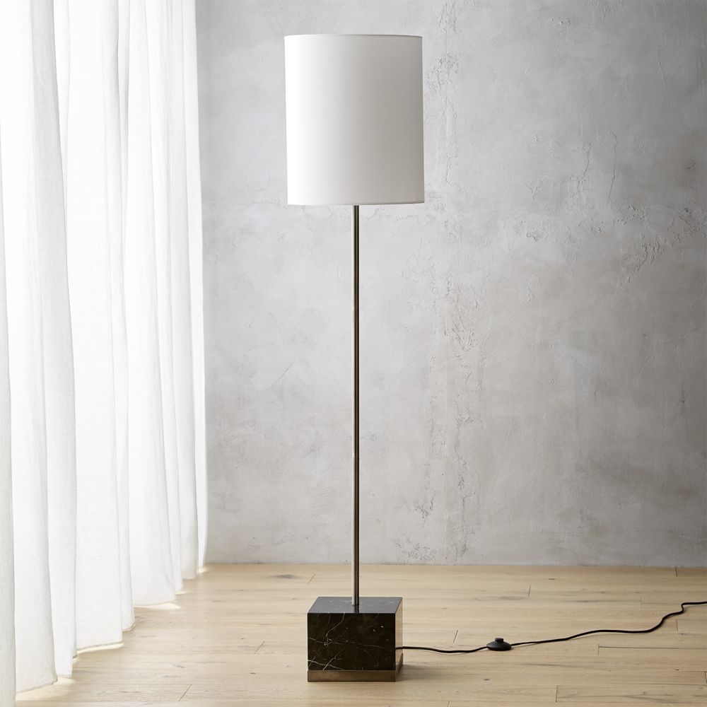 Sharp Black Marble Floor Lamp - Image 0