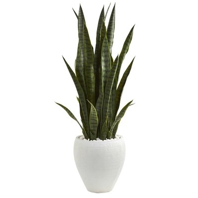 Sansevieria Artificial Snake Plant in Planter - Image 0