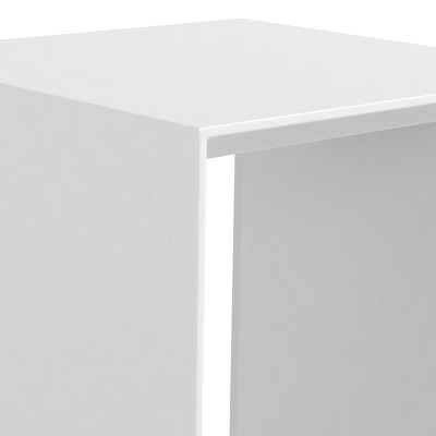 Pierre Square Concrete Side Table, White - Image 4