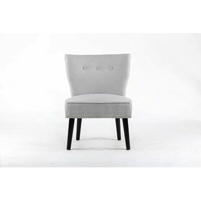 Wrisley Accent Chair in Dark Grey Textured Linen - Image 0