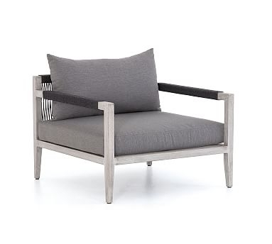 Punta Mita Teak Lounge Chair, Gray - Image 0