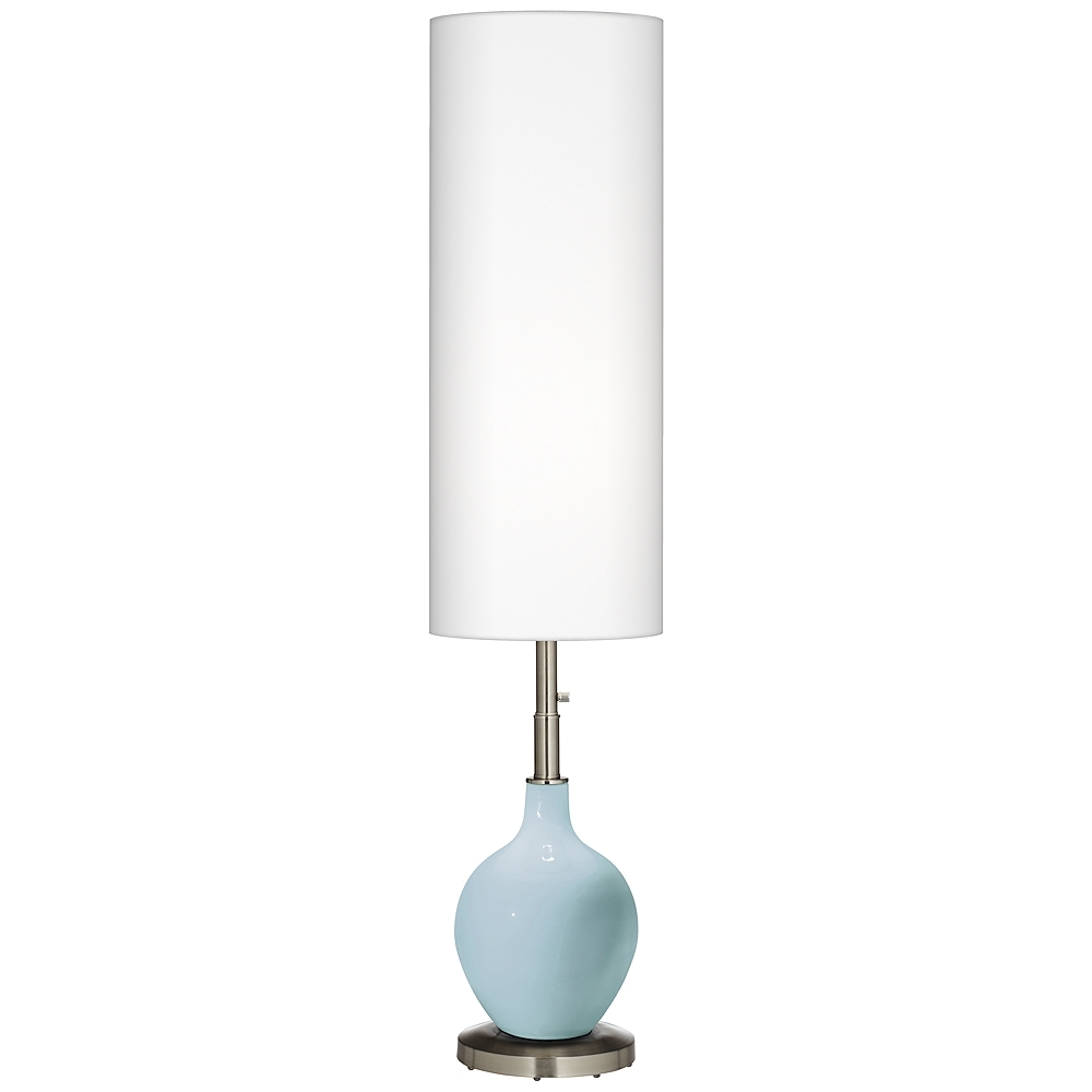 Color Plus Ovo 60" High Modern Vast Sky Blue Floor Lamp - Image 0