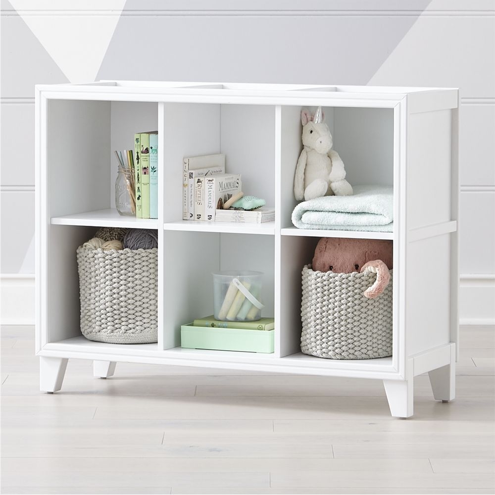 2-in-1 White 6-Cube Bookcase - Image 0