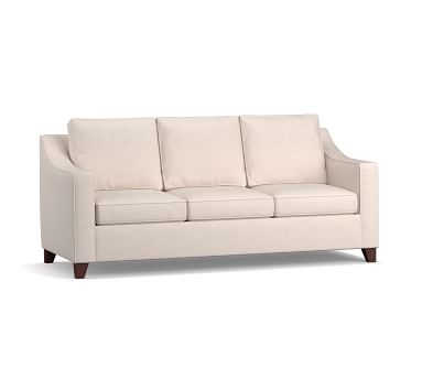 Cameron Slope Arm Upholstered Grand Sofa 95.5" 3-Seater, Polyester Wrapped Cushions, Premium Performance Basketweave Light Gray - Image 3