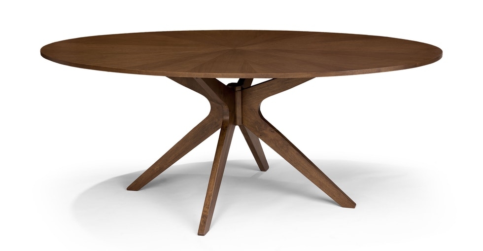 Conan Walnut Oval Dining Table - Image 4