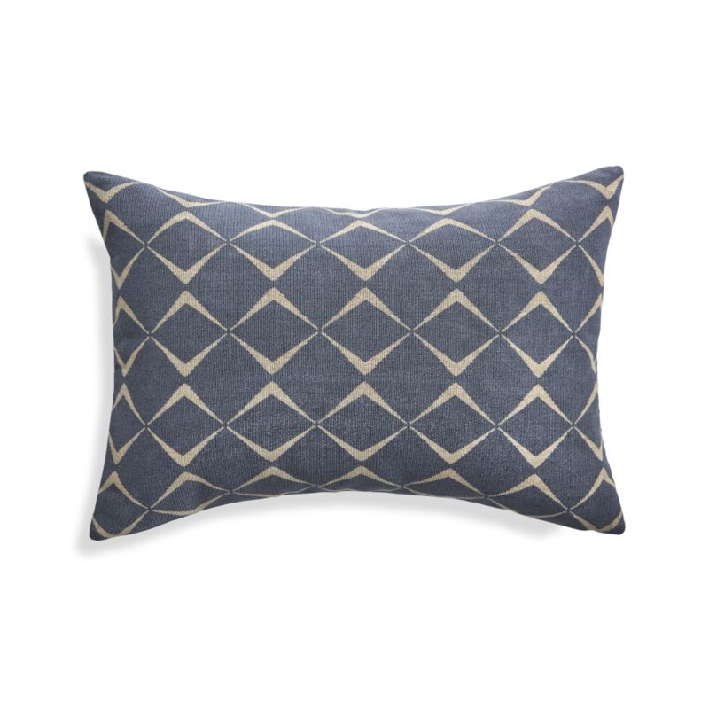 Cuomo Jacquard Pillow with Feather-Down Insert 22"x15" - Image 2
