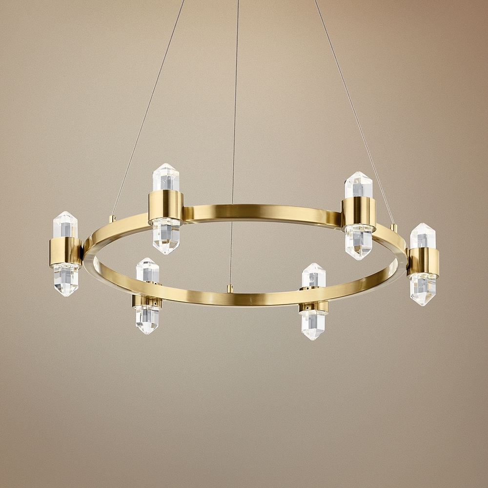 Elan Arabella 26 1/2" Wide Gold 12-Light LED Crystal Pendant - Style # 75A16 - Image 0