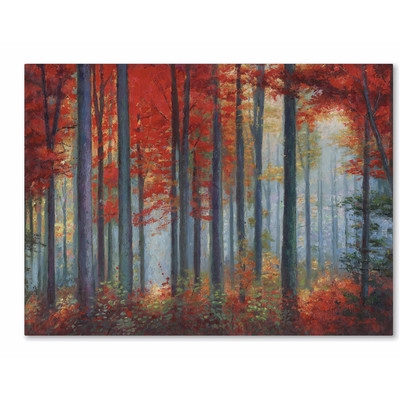 Red Foreset by Daniel Moises Painting Print on Wrapped Canvas - Image 0
