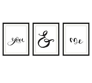 You &amp; Me Triptych Print, Set of 3, 17 x 21" - Image 0