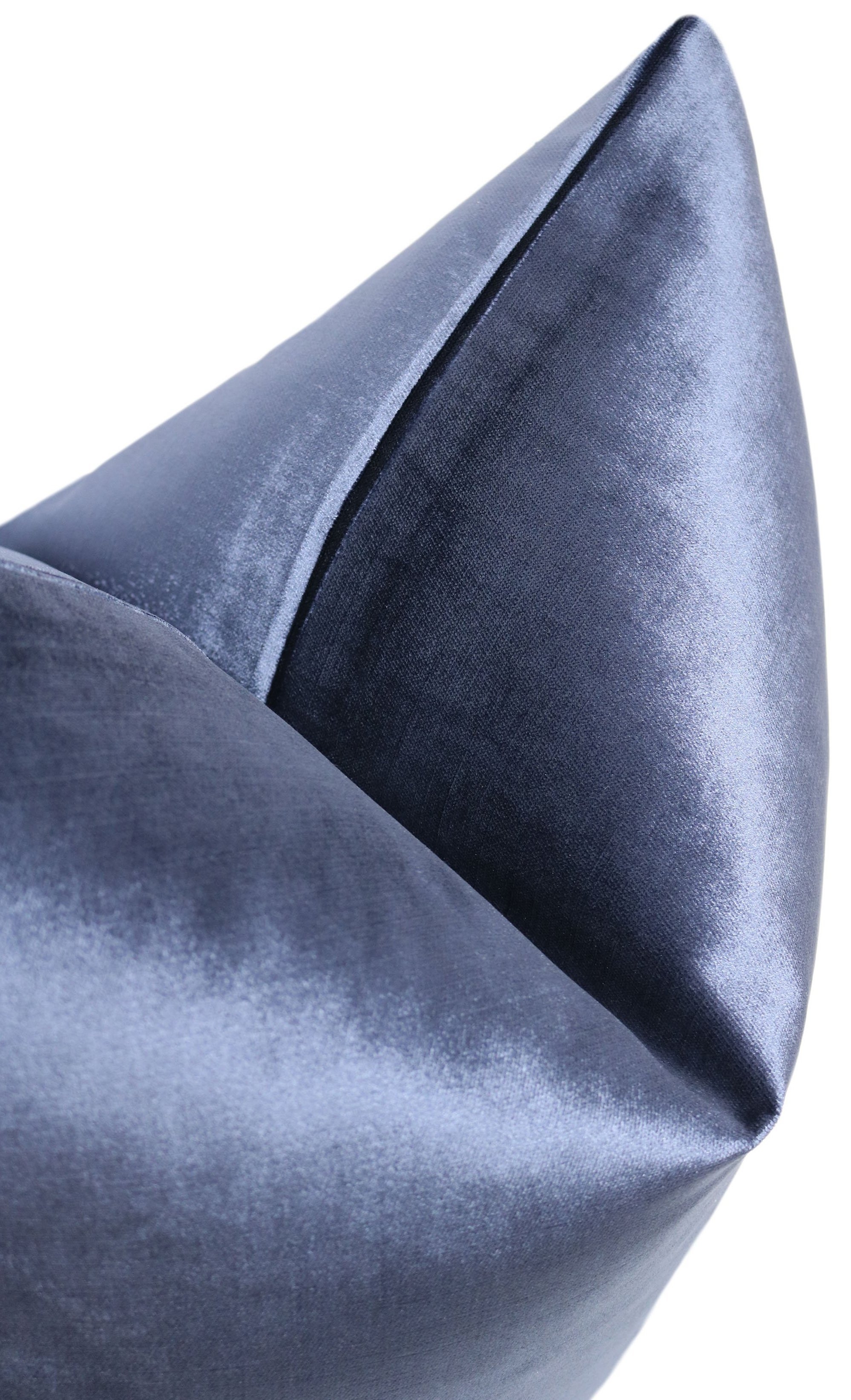 FAUX SILK VELVET // PRUSSIAN BLUE - Sample 4" X 4" - Image 2