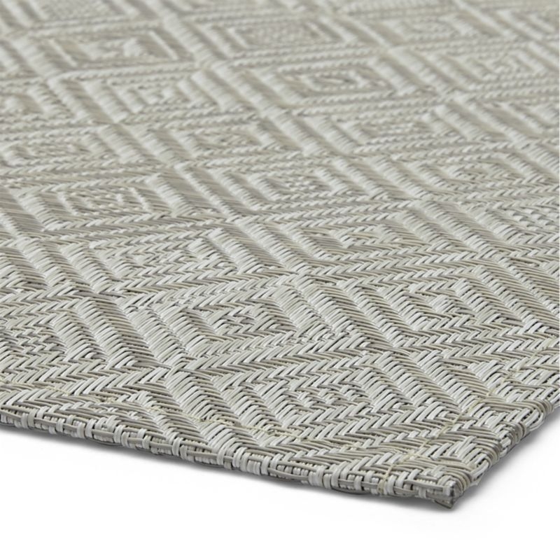 Chilewich ® Mosaic Grey Woven Indoor/Outdoor Floormat 23"x36" - Image 2