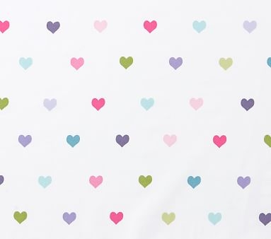 Organic Heart Sheet Set, Twin, Bright Multi - Image 1