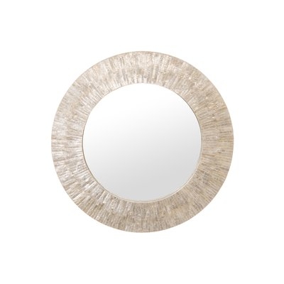 Round Capiz Seashell Sunray Wall Mirror - Image 0