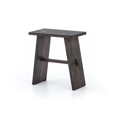 Dover End Table, Reclaimed Wood, Dark Totem - Image 1