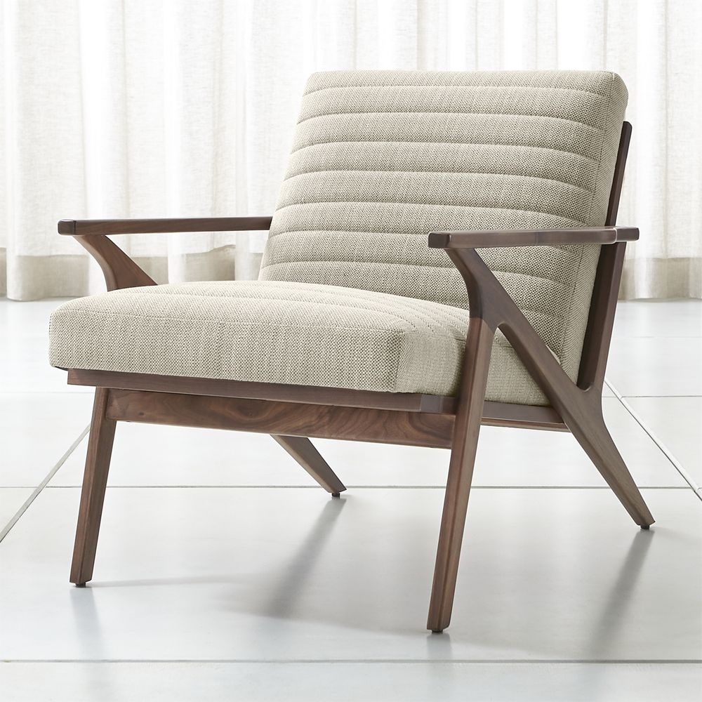 Cavett Channel Walnut Wood Frame Chair - Image 0