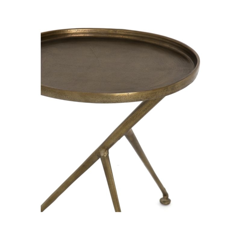 Cecilia Raw Brass Metal Accent Table - Image 5