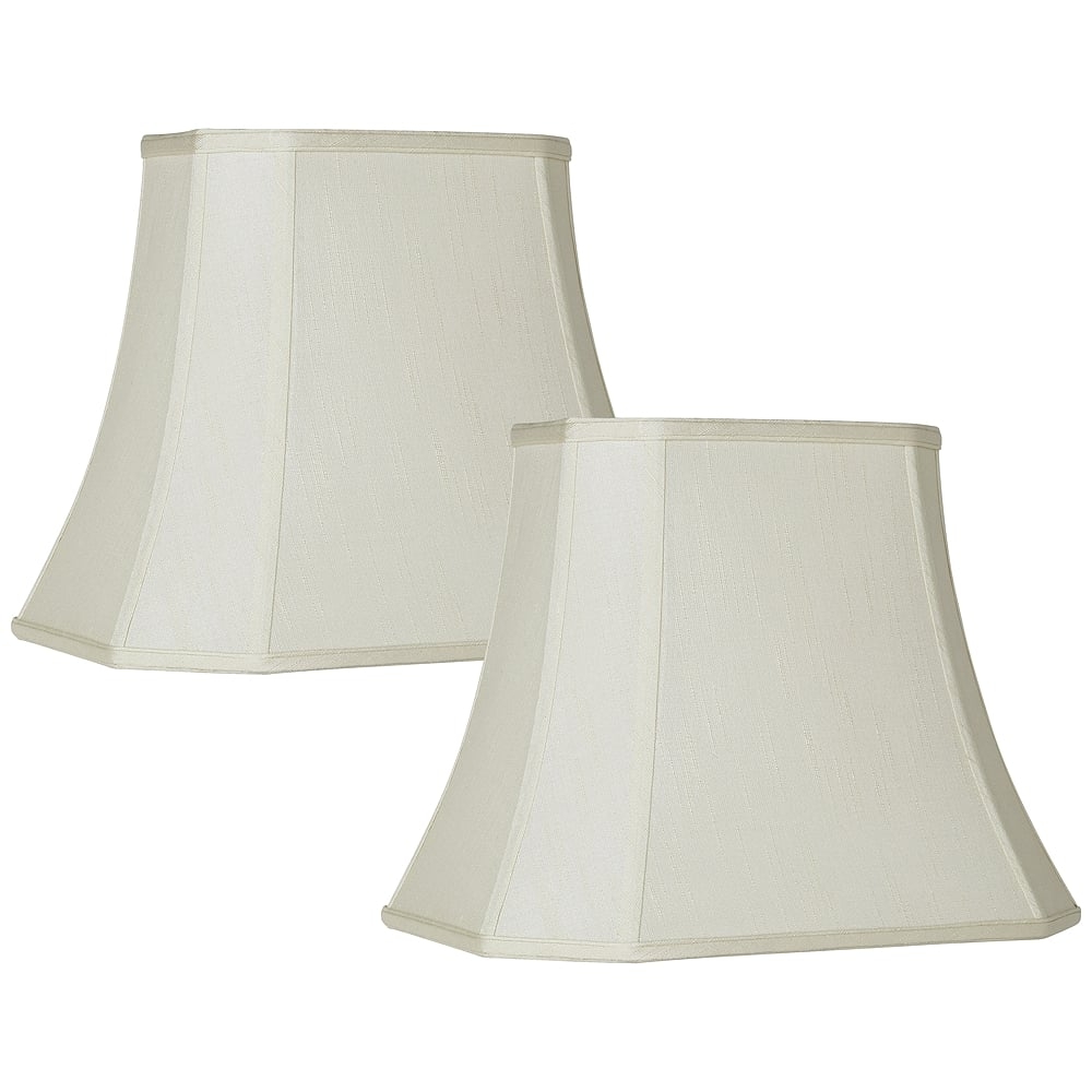 Set of 2 Springcrest Creme Cut Corner Shades 10x16x13 (Spider) - Image 0
