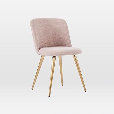Lila Dining Chair, Chenille Tweed, Rosette, Light Bronze - Image 0