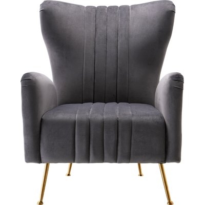 Spady Velvet Wingback Chair - Image 0
