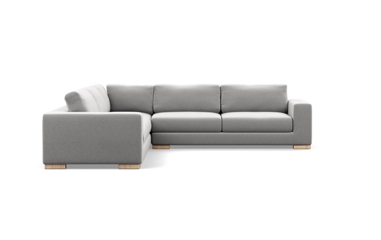 Henry Corner Sectional with Ash Fabric and Natural Oak legs - Image 2
