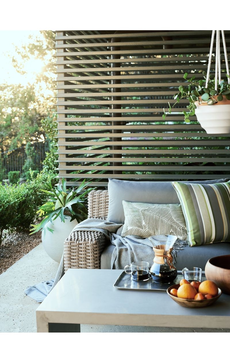 Abaco Resin Wicker Outdoor Sofa with Graphite Sunbrella ® Cushions - Image 5