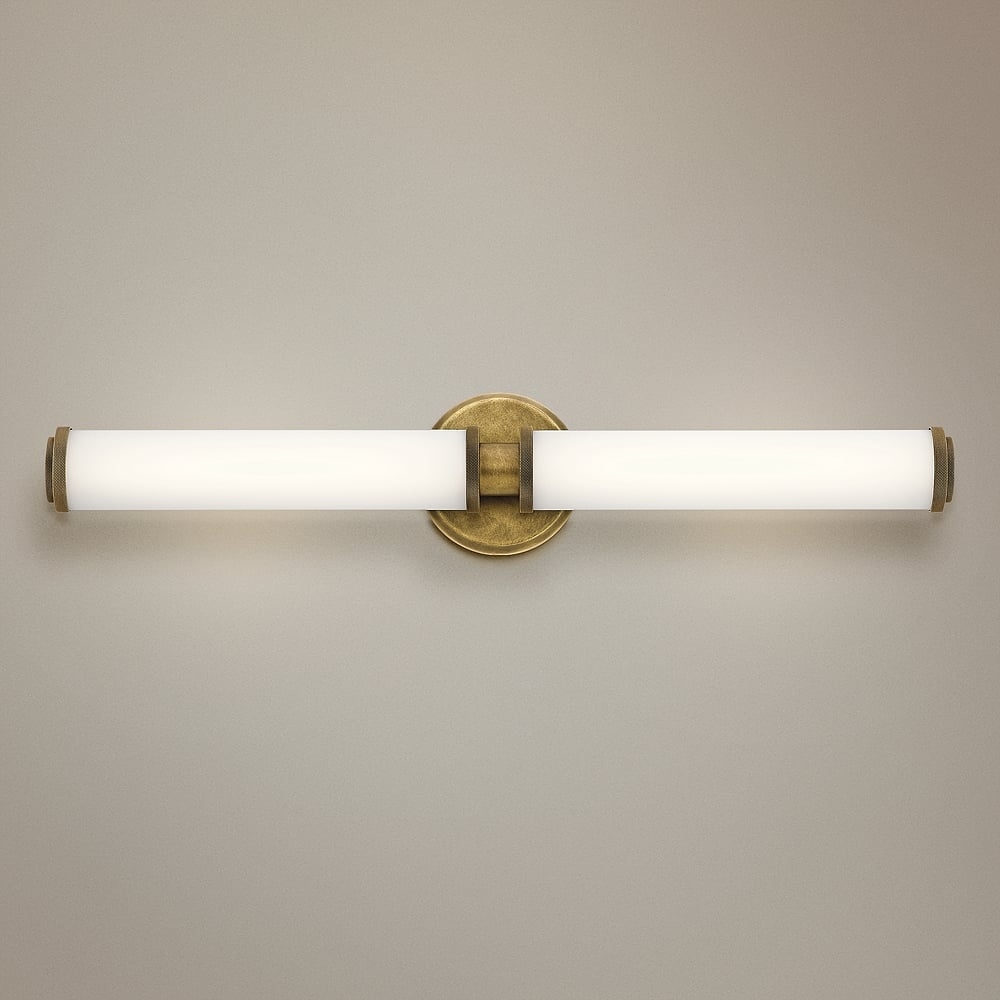 Kichler Indeco 5" High Natural Brass 2-LED Wall Sconce - Style # 40E32 - Image 0