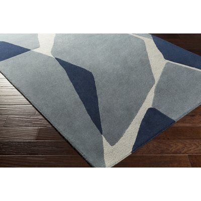 Nida Hand-Tufted Wool Blue/Gray Area Rug - Image 0
