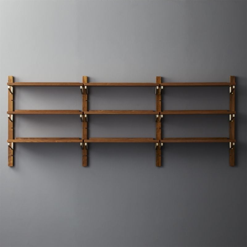 Walnut Modular Triple Shelf 39.5" - Image 4