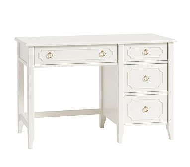 Ava Regency Storage Desk & Hutch Set, Simply White, In-Home Delivery - Image 4