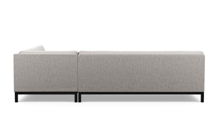 Jasper Chaise Sectional with Earth Fabric and Matte Black legs - Image 3