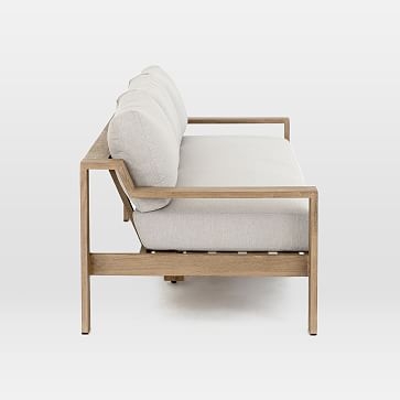 Teak Wood Frame Outdoor 3-Seater Sofa - Image 1