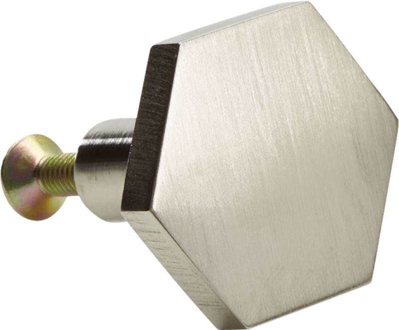 Hex Brushed Brass Mini Knob - Image 5