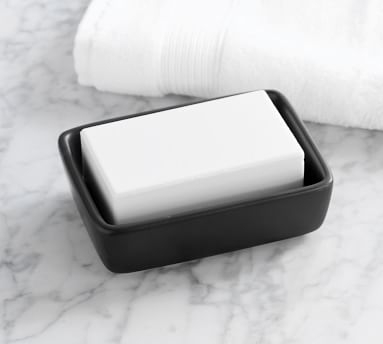Matte Black Ceramic Soap Dish - Image 4