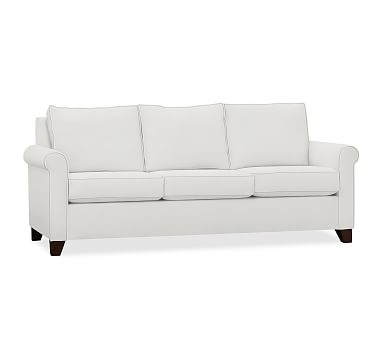 Cameron Roll Arm Upholstered Queen Sleeper Sofa with Memory Foam Mattress, Polyester Wrapped Cushions, Performance Everydaylinen(TM) Ivory - Image 2