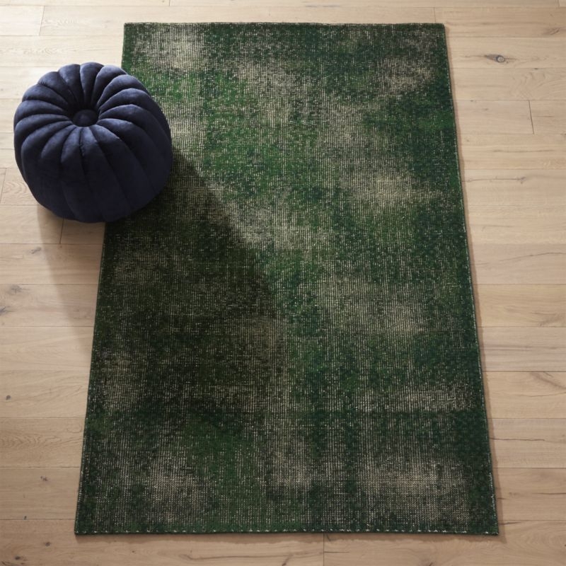 Disintegrated Green Floral Rug 8'x10' - Image 2