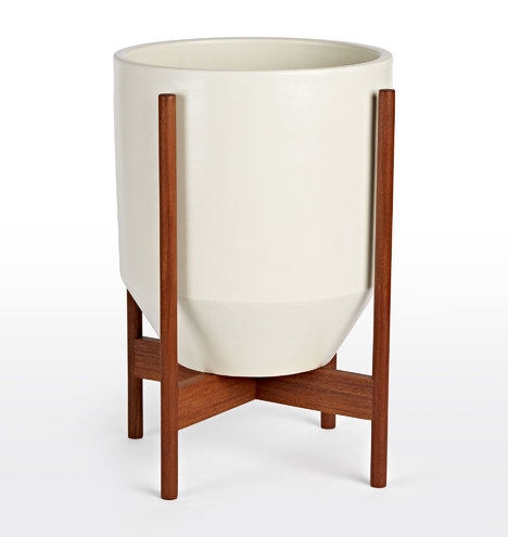 Modernica Case Study® Hex with Walnut Stand - White - Image 2