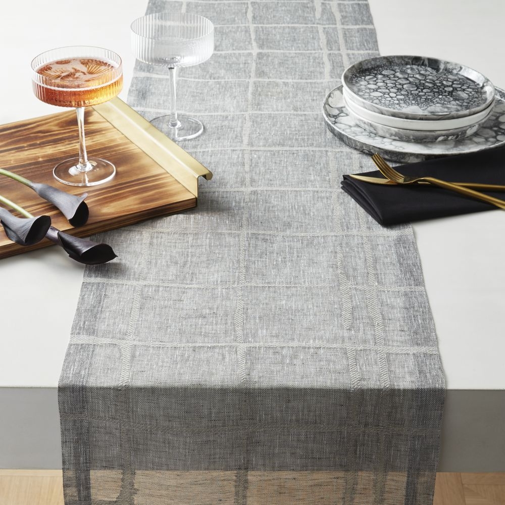 Cutwork Gauze Linen Table Runner 120" - Image 0