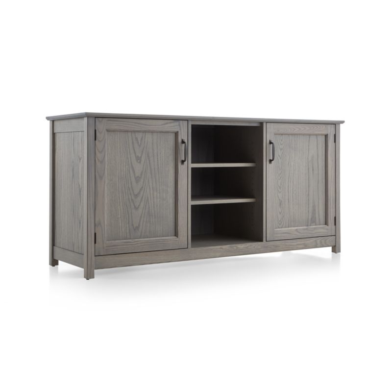 Ainsworth Dove 64" Media Console with Glass/Wood Doors - Image 2
