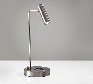 Gustave PB Charge LED Task Lamp, Brushed Steel - Image 1